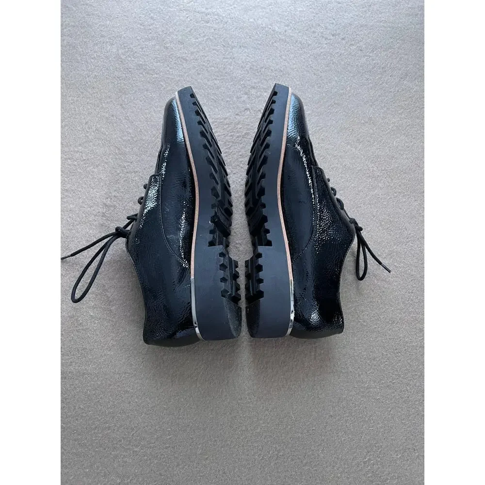 Franco Sarto Charles Patent Derby Lace Up Oxford Lug Sole Women's Size 9